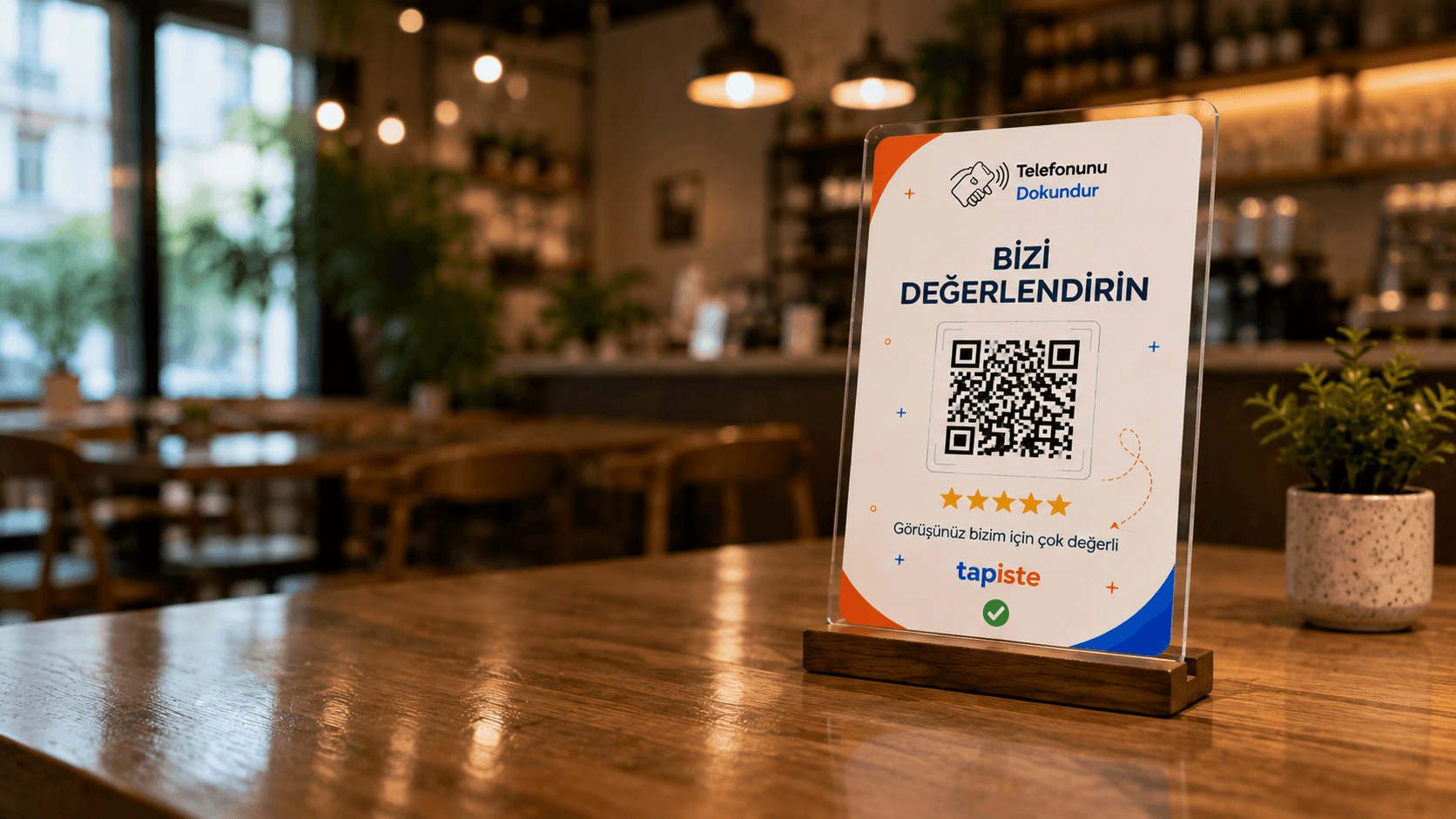 Tapiste kartının kafe ortamında kullanımı